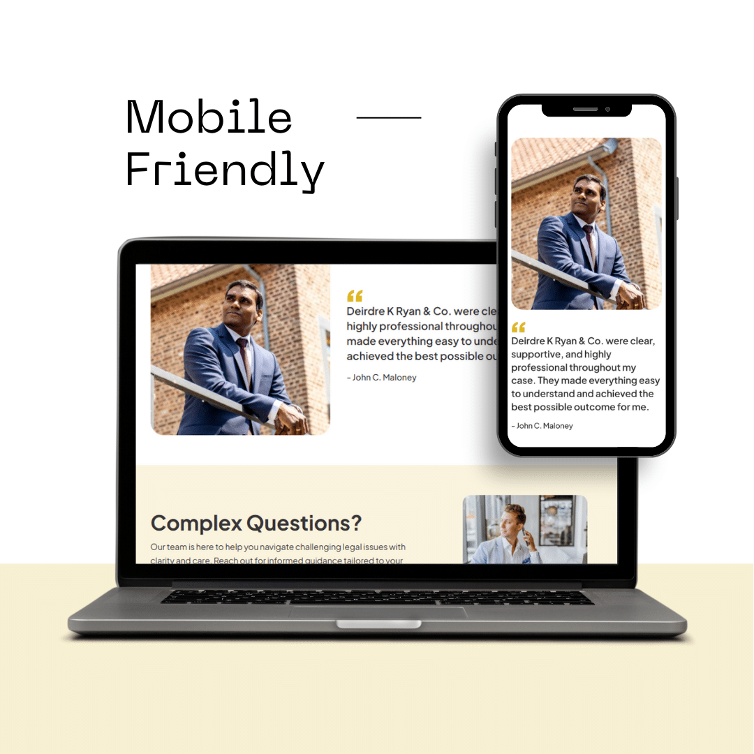 mockup of the website on mobile and desktop