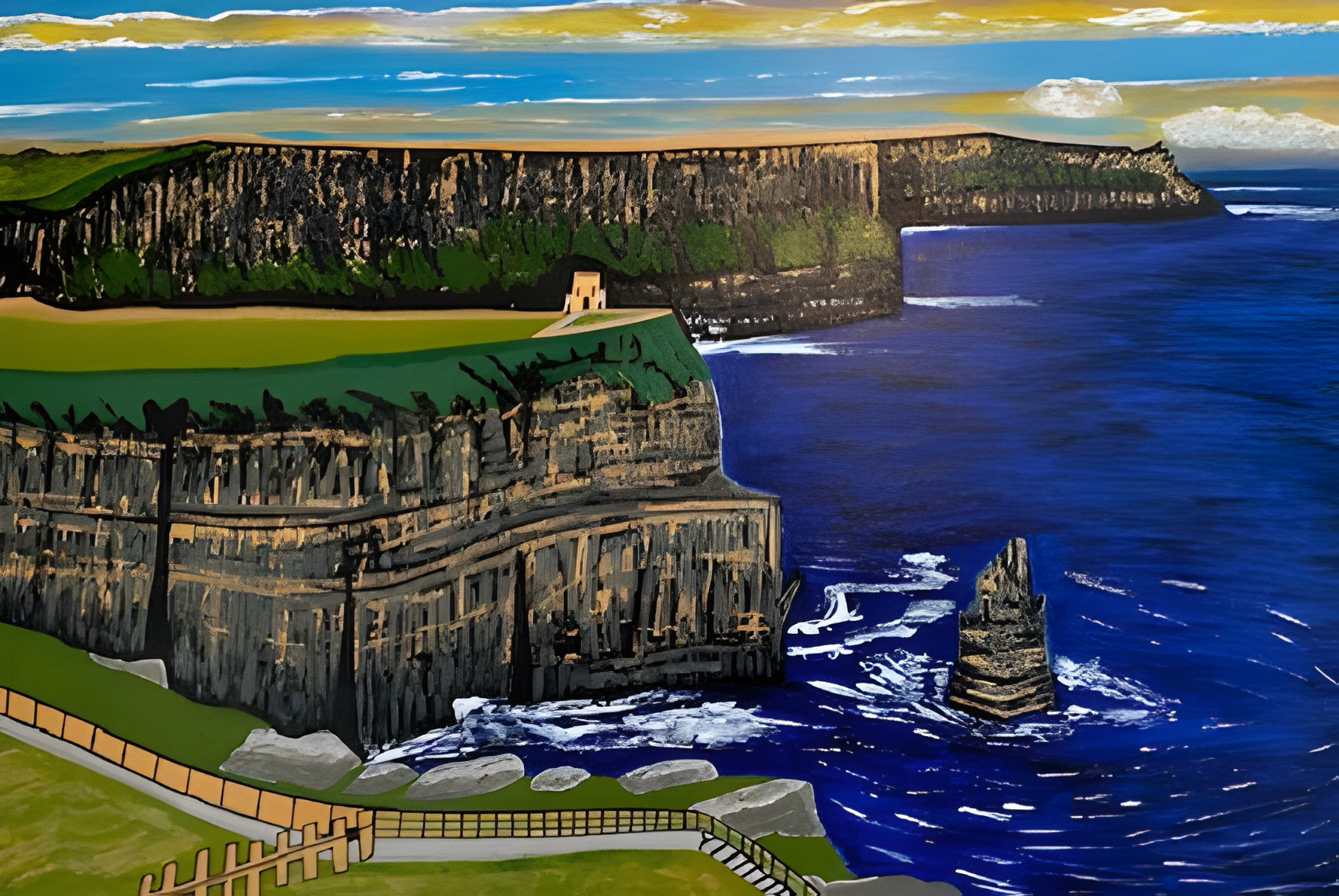 A scenery painting made by Catherine Carr